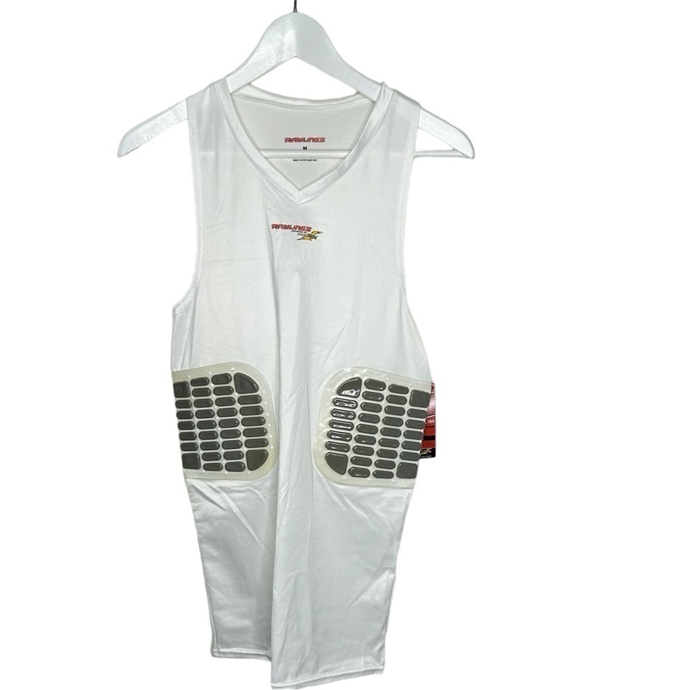 New Rawlings Men’s Basketball Football Protective Wear Tank Top Med White BNWT